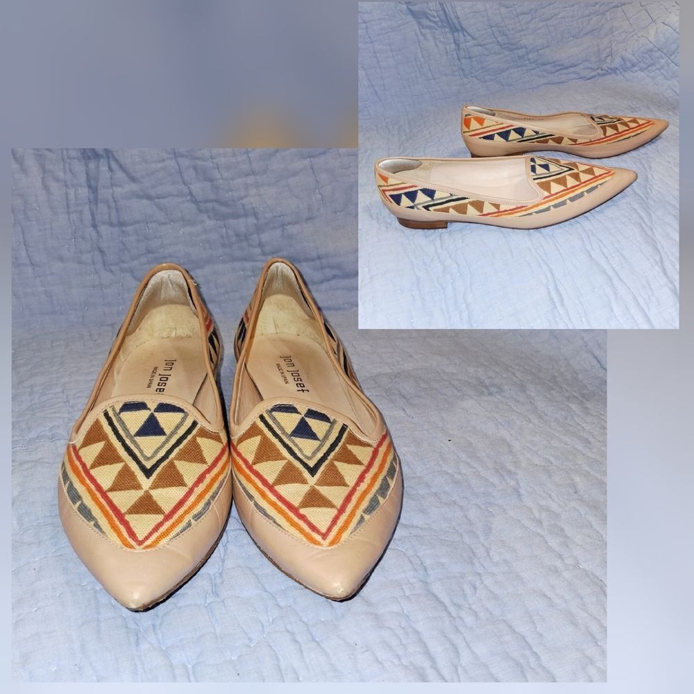 Jon Josef Learher Geometric Patterned Flats Size 9.5